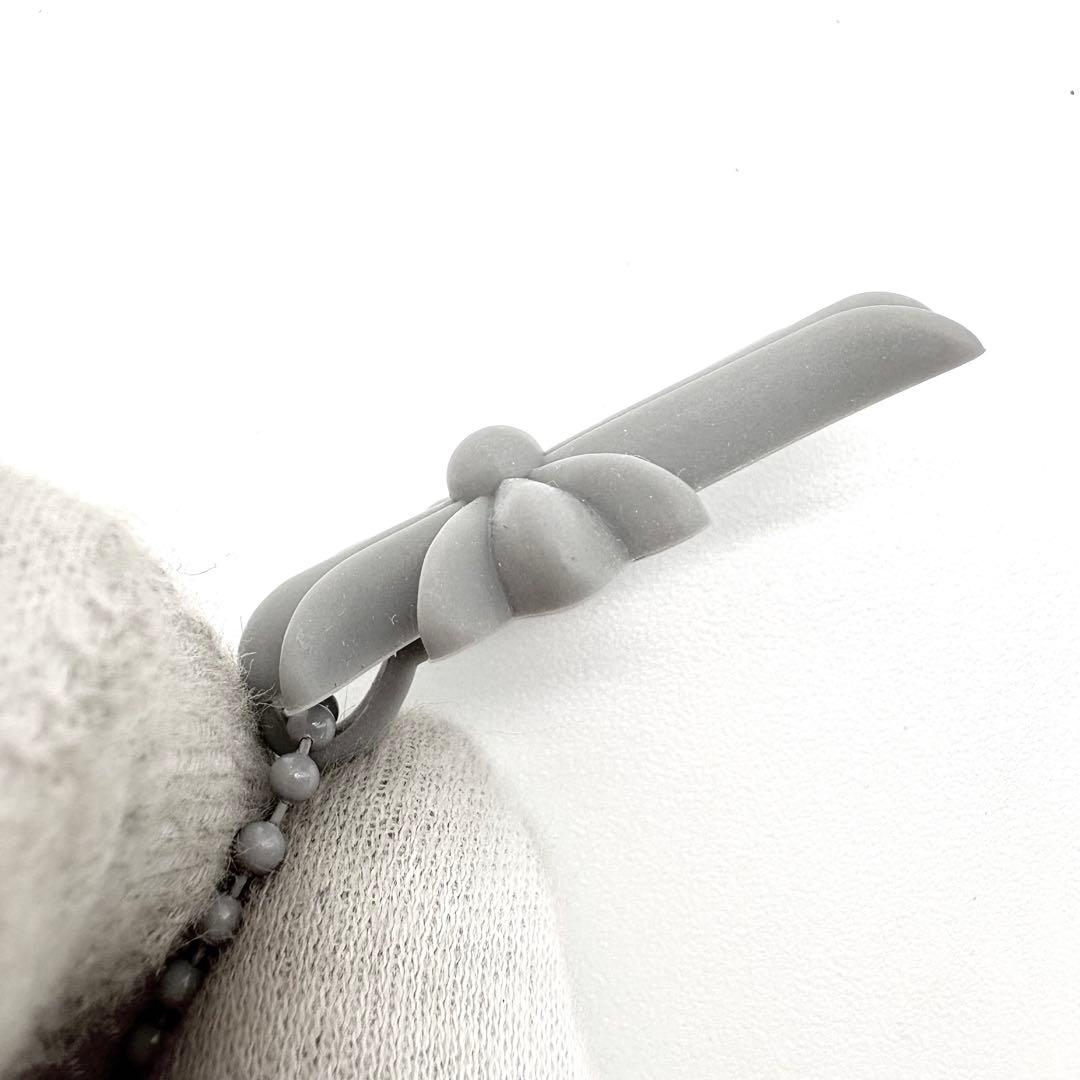 CHROME HEARTS　シリコンラバー　ネックレス　グレー　ボールチェーン