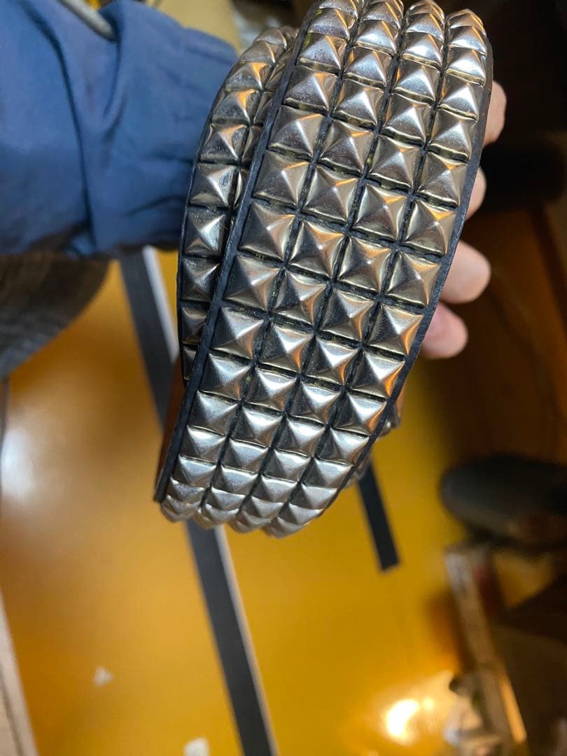 b*y様 4連スタッズベルト【本革】