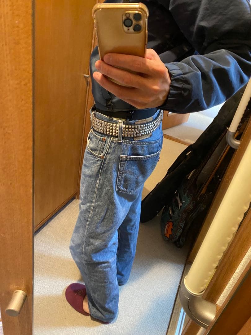 b*y様 4連スタッズベルト【本革】