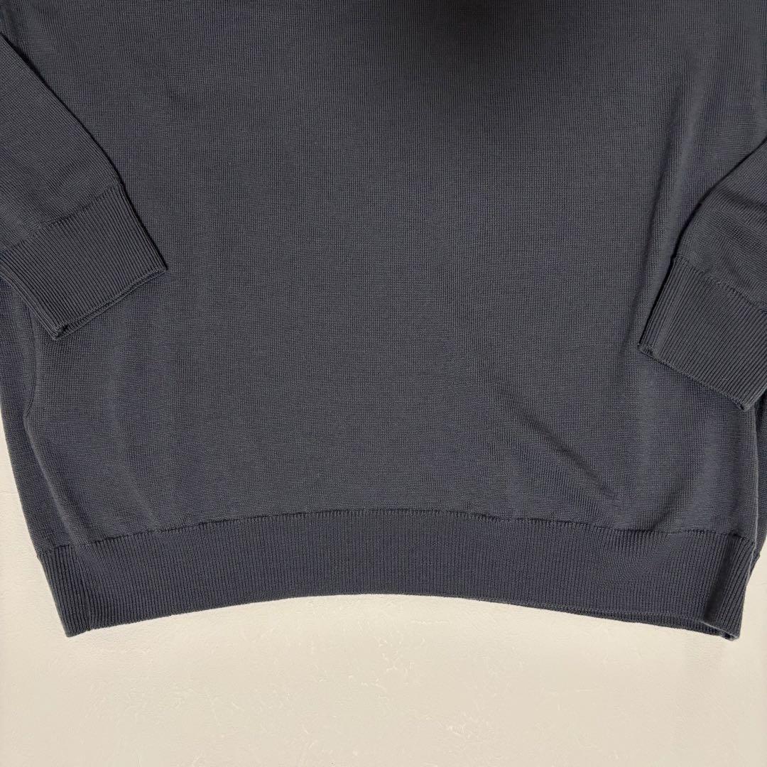 ジョンスメドレー×ユナイテッドアローズ メリノウール ニットポロシャツ グレーL