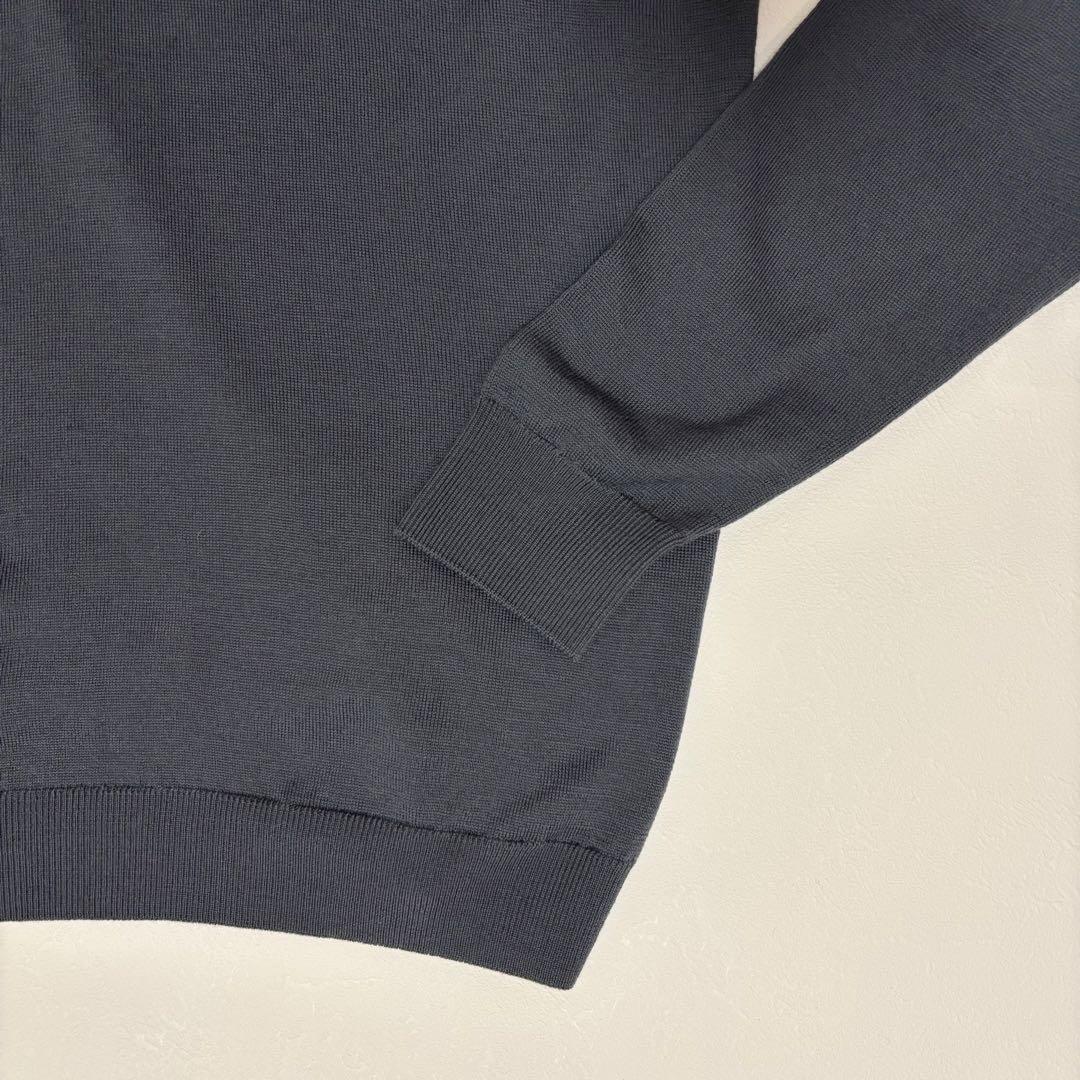 ジョンスメドレー×ユナイテッドアローズ メリノウール ニットポロシャツ グレーL