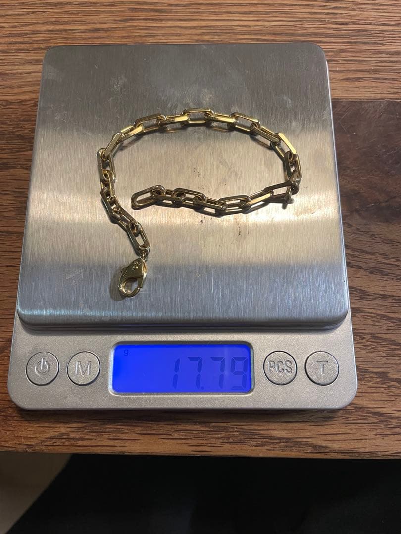 カットアズキ　ブレスレット　サントス　木谷貴金属　20CM K18 金