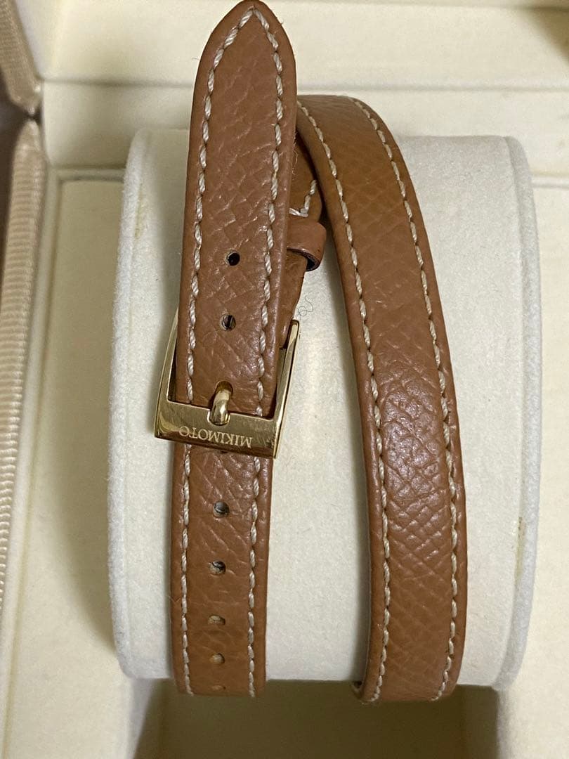 美品　MIKIMOTO パールウォッチ　革ベルト