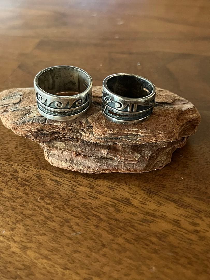 ホピ　ルシオン・ヴァ　インディアンジュエリー リング　ペアリング