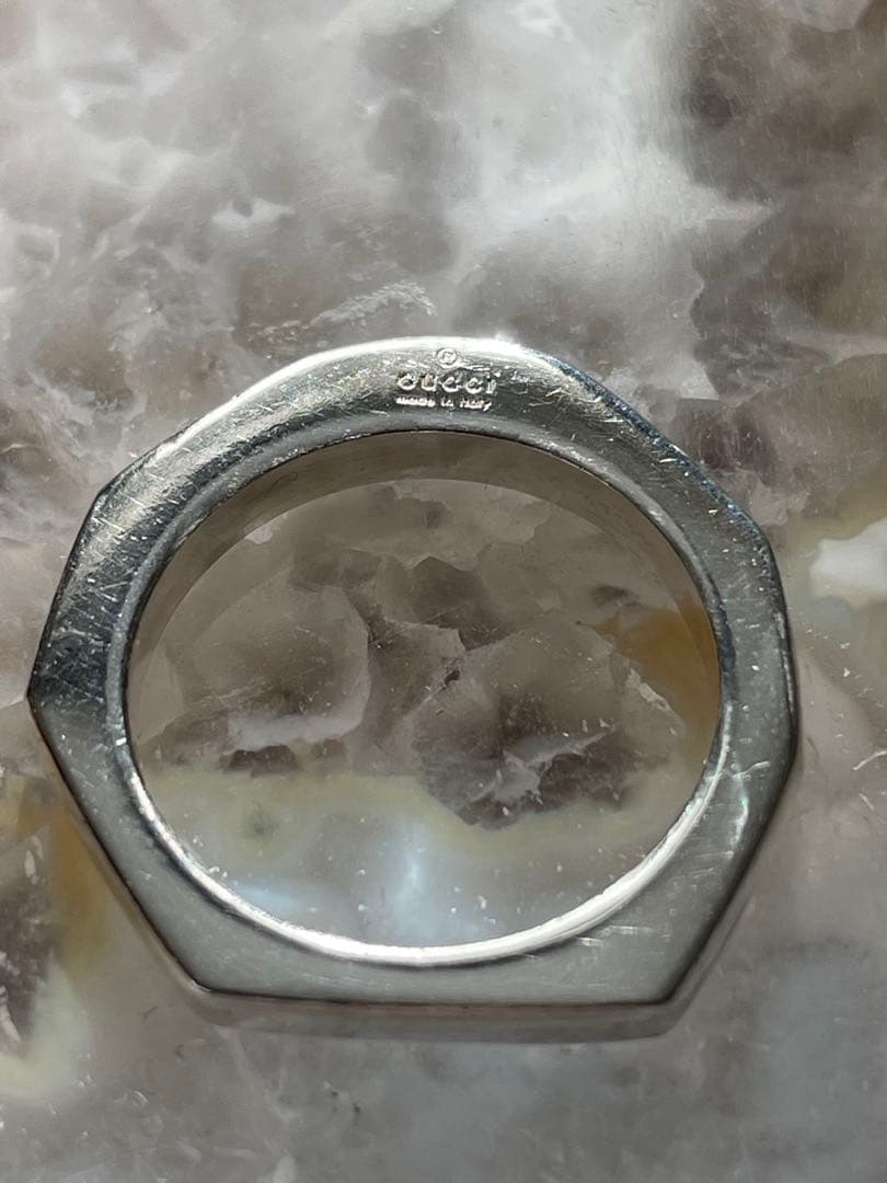 GUCCI グッチ オクタゴン 13号 925 リング シルバー ナットリング