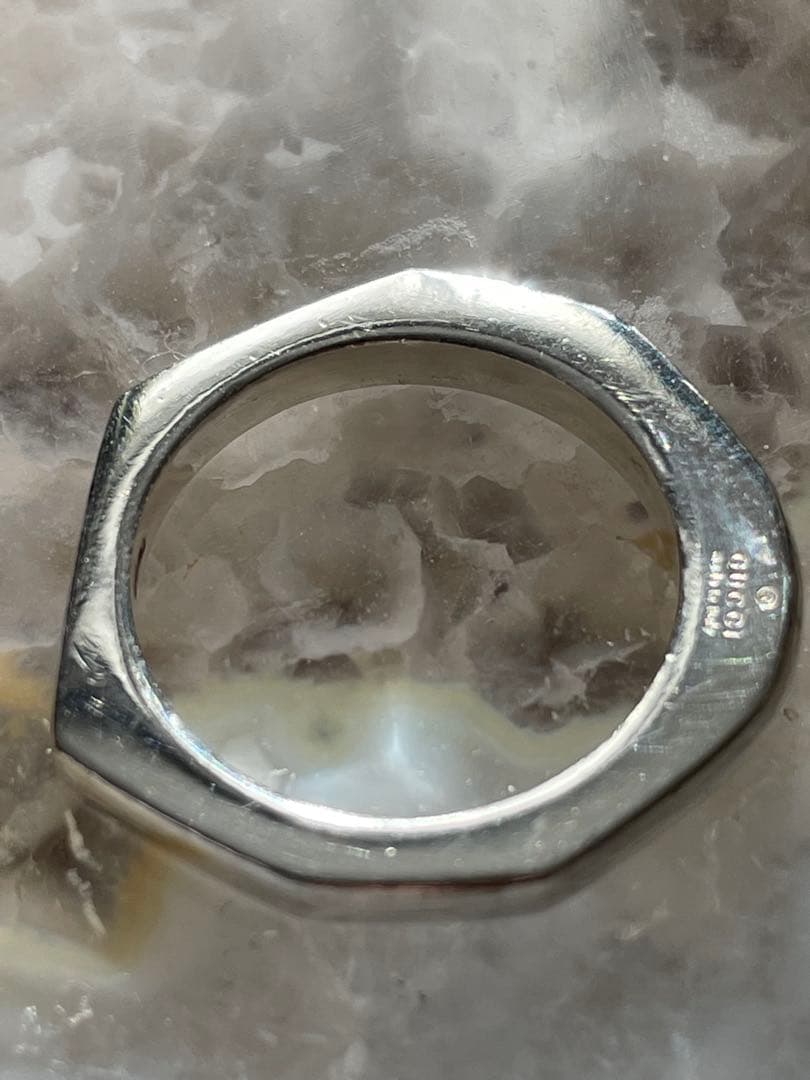 GUCCI グッチ オクタゴン 13号 925 リング シルバー ナットリング