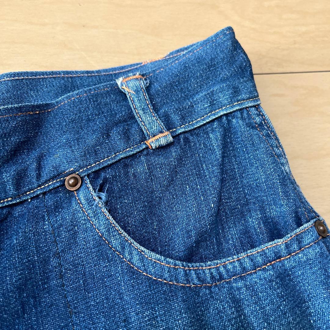 40s〜 kids TEXAN ビンテージ デニムパンツ UFOリベット 縦落ち
