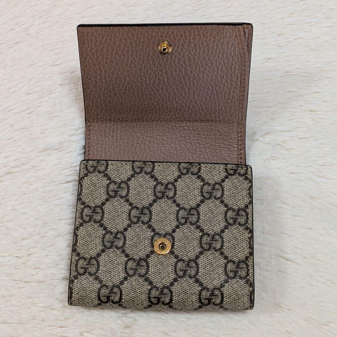 グッチ✨️二つ折り財布 GGマーモント GGスプリーム PVC レザー 箱あり