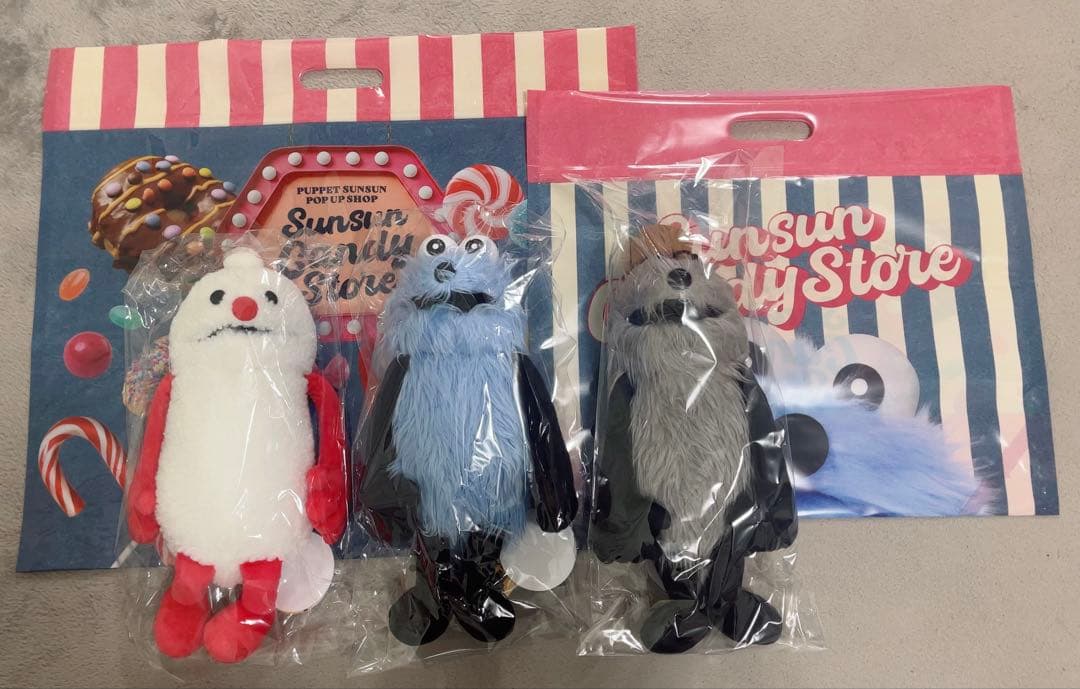 パペットスンスン　ポップアップ　キャンディストア　ぬいぐるみ