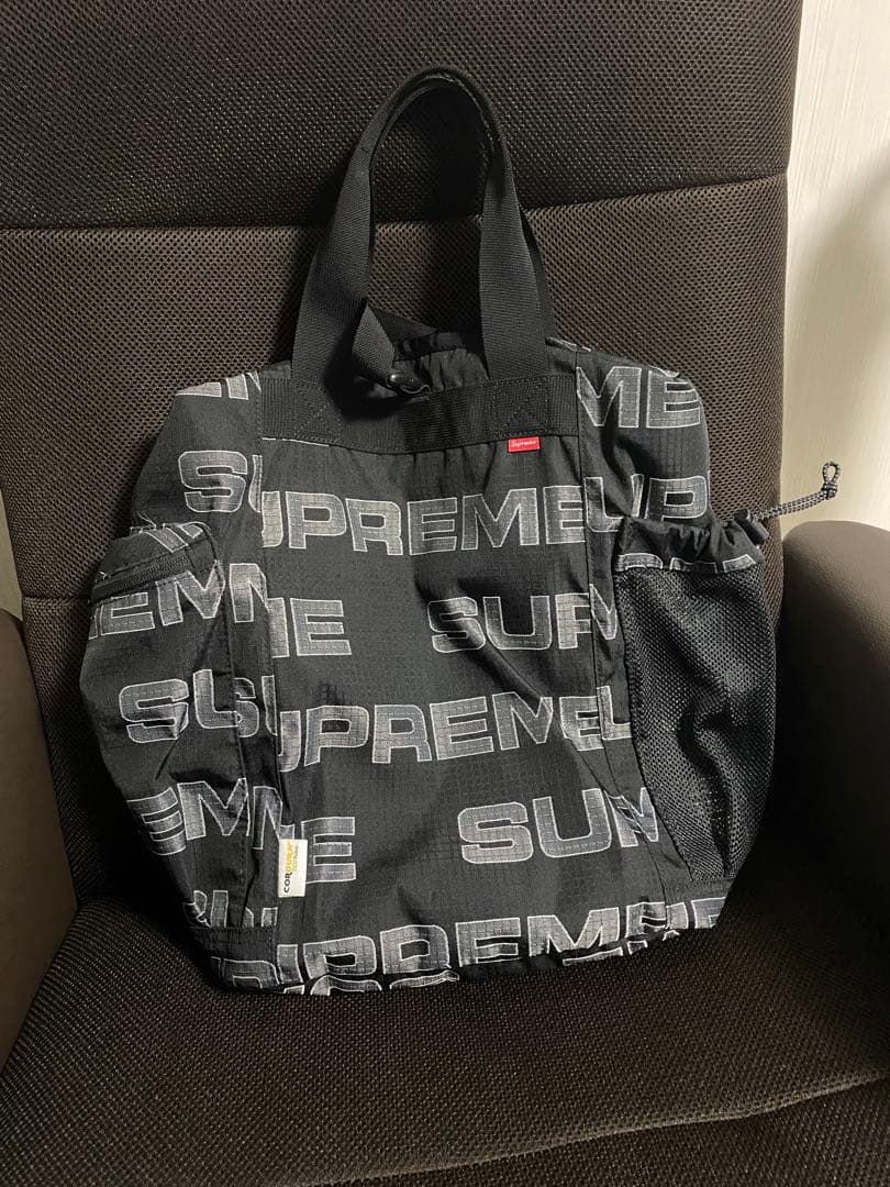 Supreme 21AW ユーティリティトートバッグ　黒　総柄