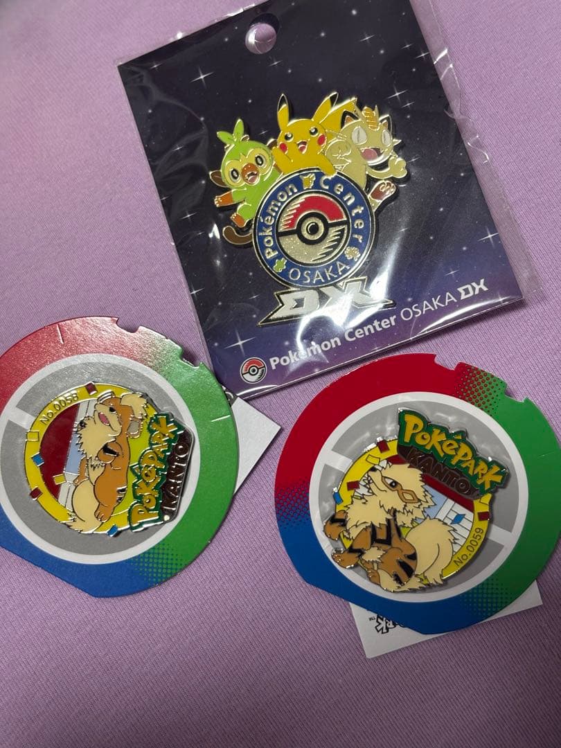 ポケパークカントー限定ガーディ ウィンディ ピンバッジ