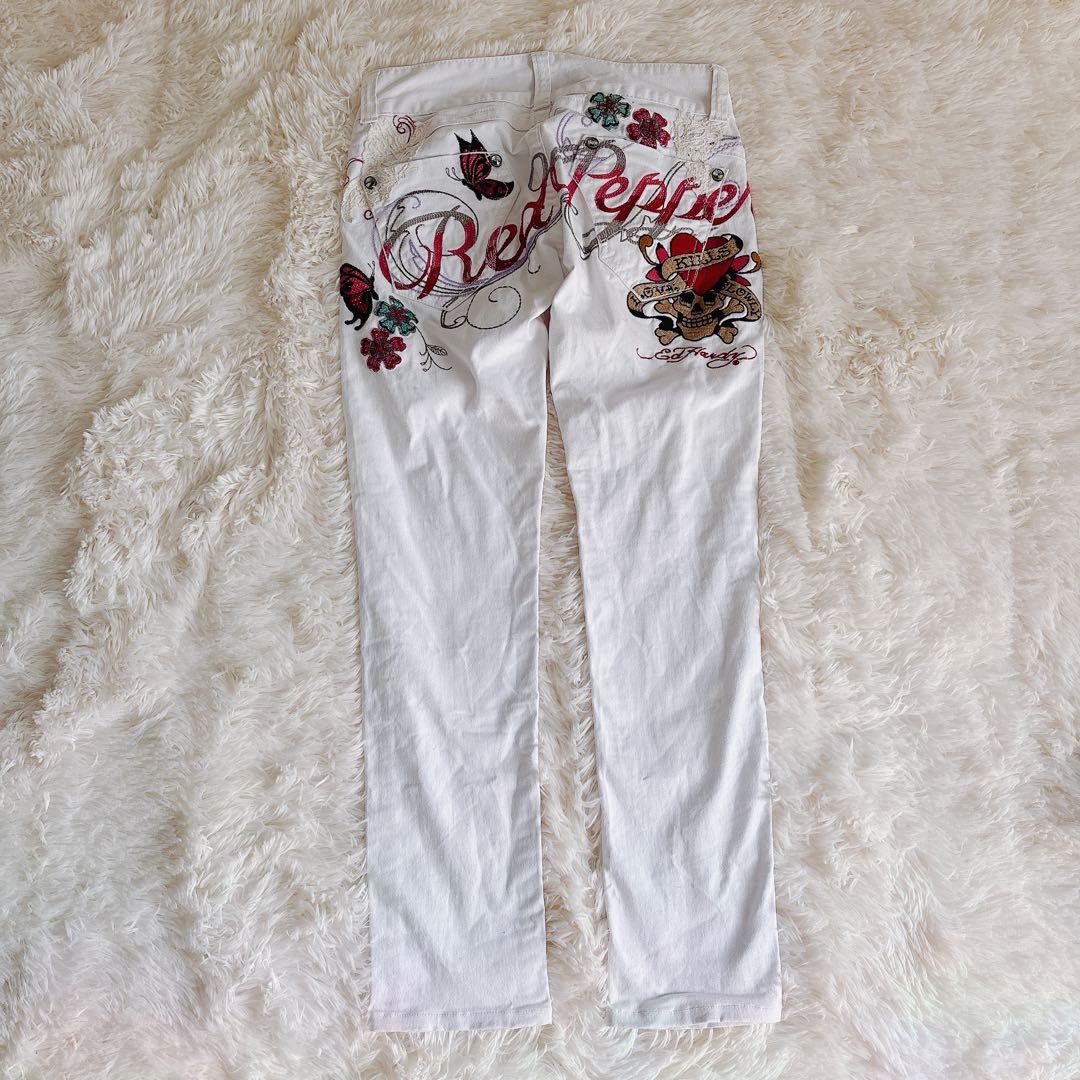 RED PEPPER + ED HARDYエドハーディコラボジーンズ　28インチ