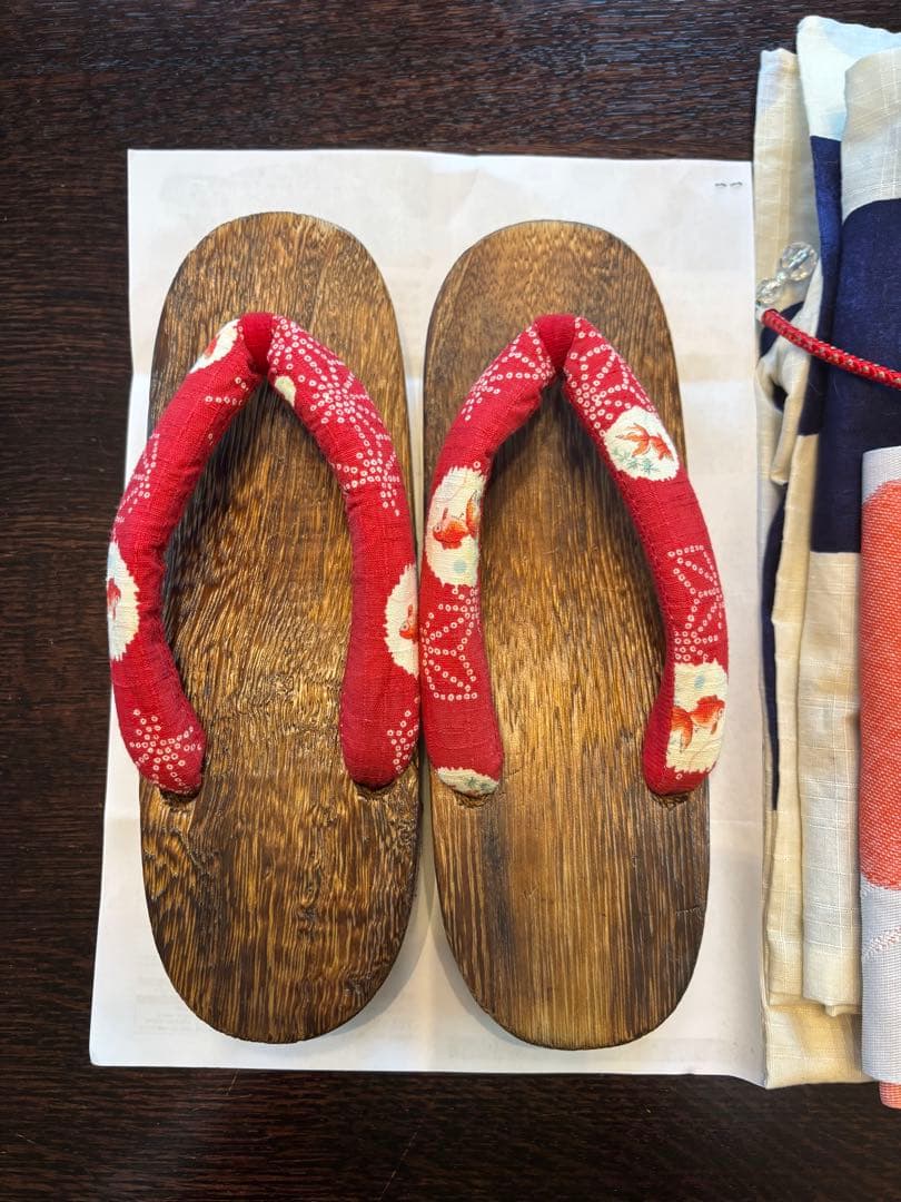 ☆高垣麗子さん着用 浴衣5点セット 生成りに青や水色のドット柄☆