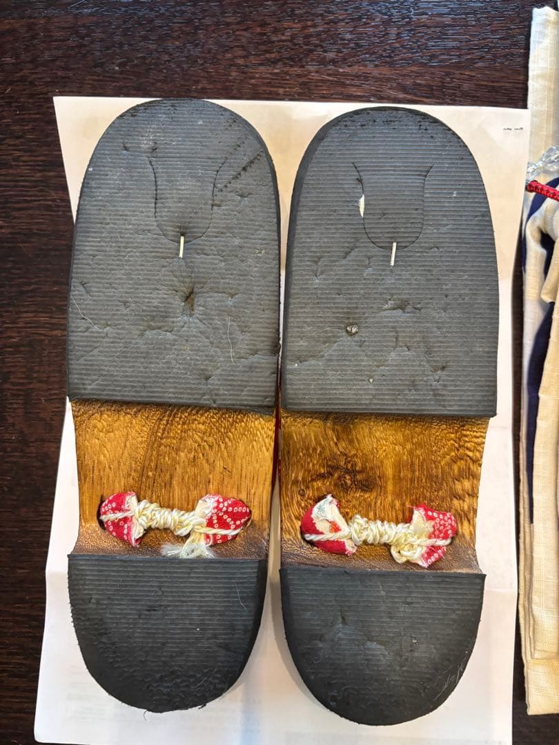 ☆高垣麗子さん着用 浴衣5点セット 生成りに青や水色のドット柄☆