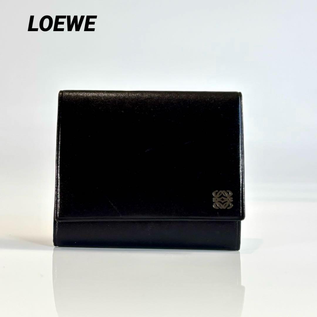美品 LOEWE ロエベ アナグラム ケース 小銭入れ ミニ財布 レザー