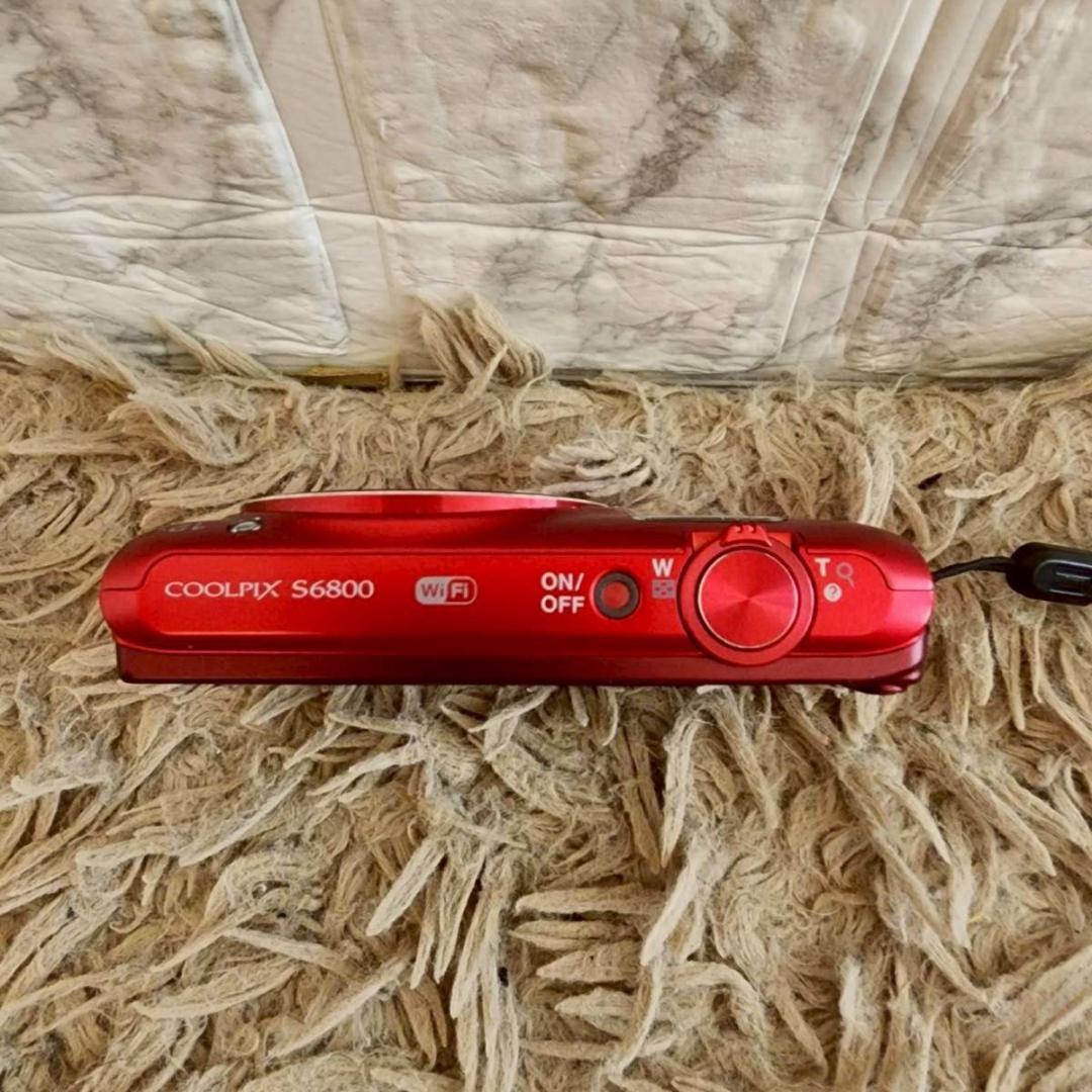 NIKON COOLPIX S6800 コンパクトデジタルカメラ レッド