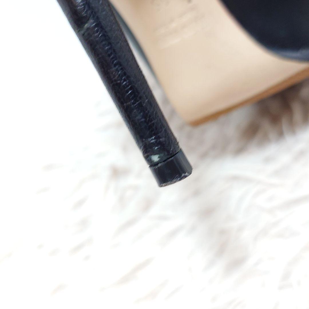 MIUMIU ミュウミュウ イタリア製 レザー ロングブーツ ハイヒール 靴 黒