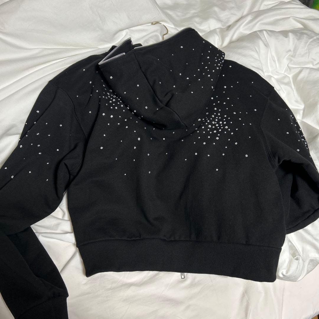 〆*様 【ラインストーンパーカー】 【定価約4万】フーディー パーカー 韓国スト