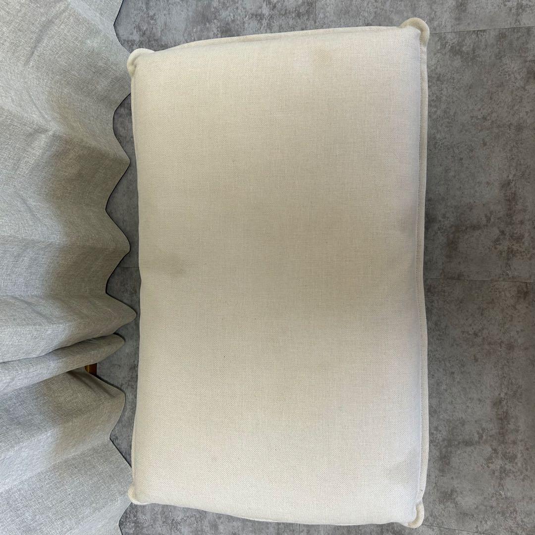 無印良品 ハイバックリクライニングソファ用オットマン アイボリー