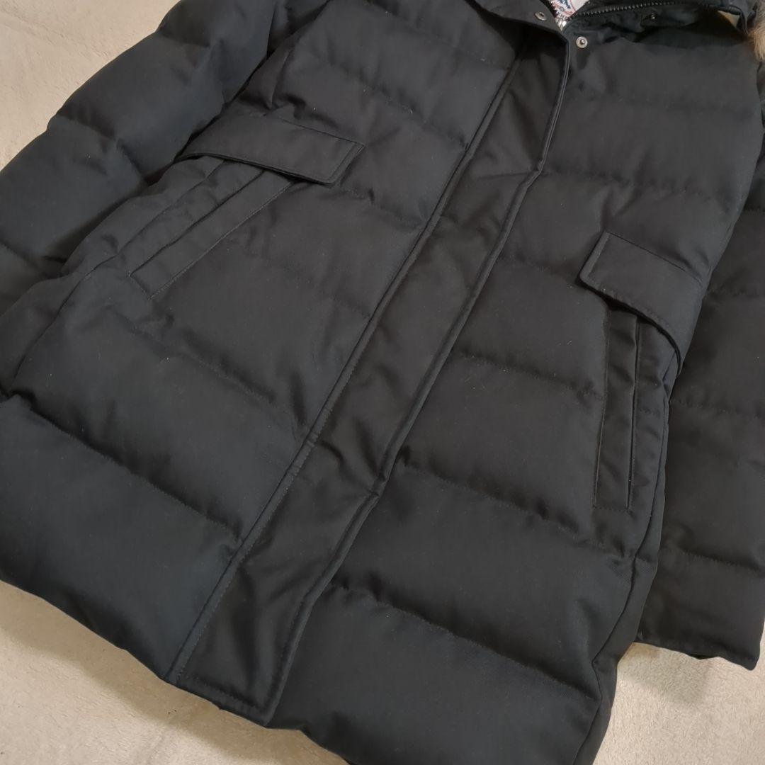 美品 ピレネックス グルノーブル ファー ダウンコート 38サイズ ブラック