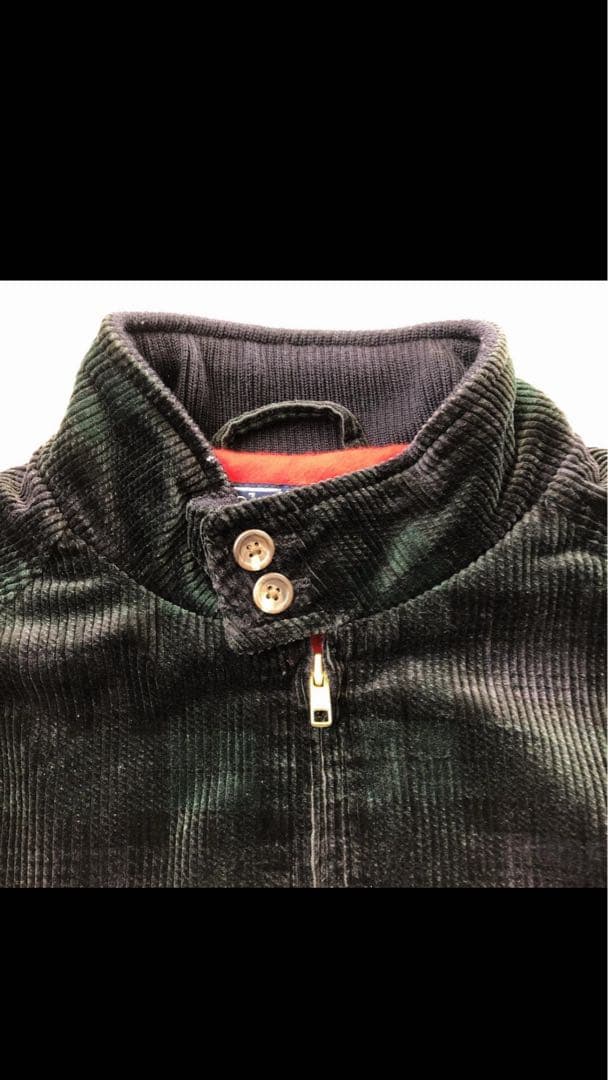 美品 90'S ラルフローレン コーデュロイ ハリントン ブラックウォッチ M