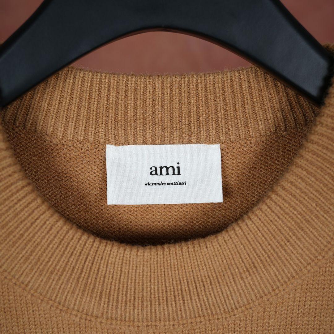 ami キャメル色 クルーネックセーター