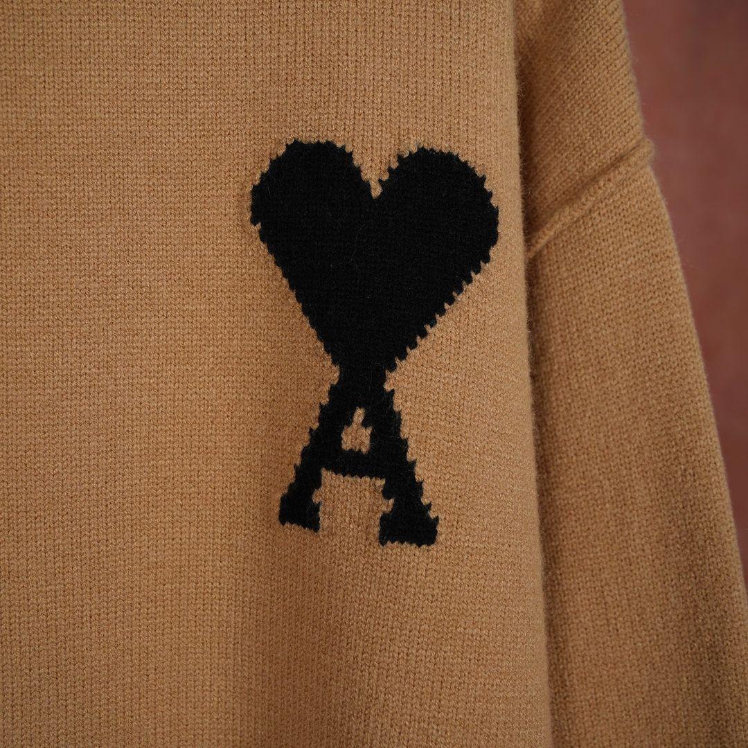 ami キャメル色 クルーネックセーター