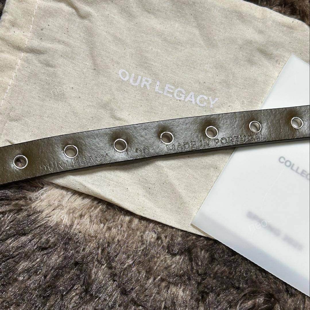 小物 OUR LEGACY BELT Flowers 2cm On Leather