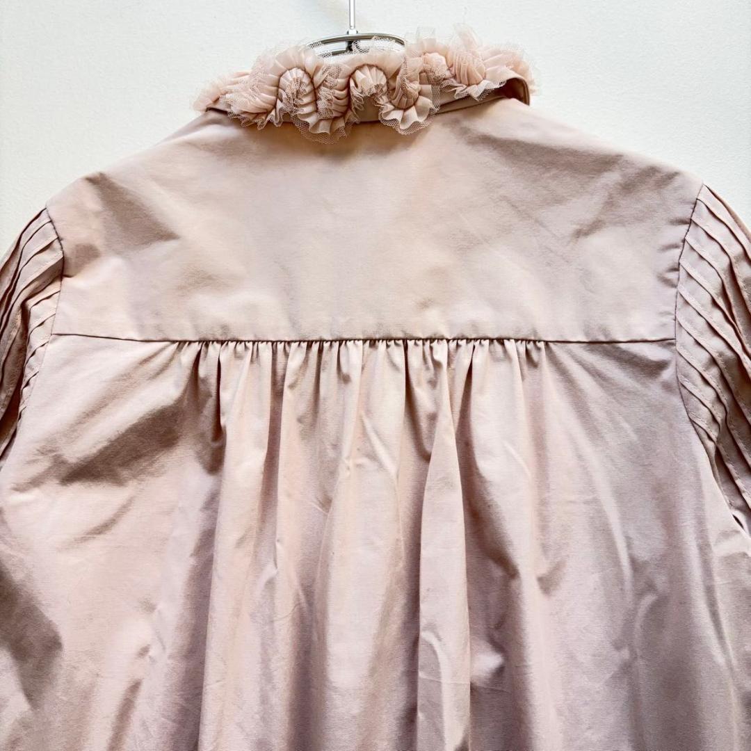 【ユナイテッドアローズ】ブラウス　チュールカラー 2WAY　ライトピンク　F