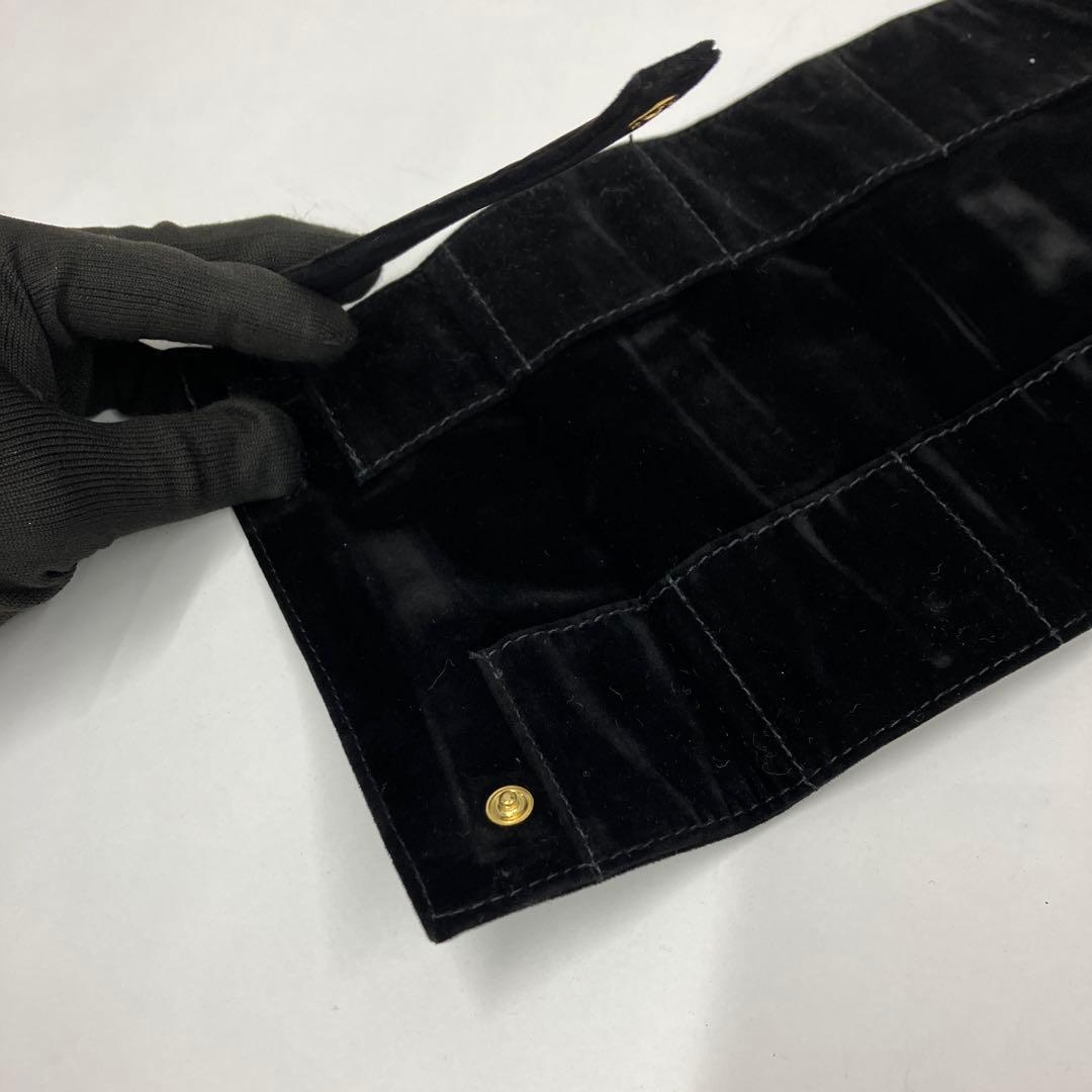 CHANEL シャネル ブラシケース ベロア ゴールド金具