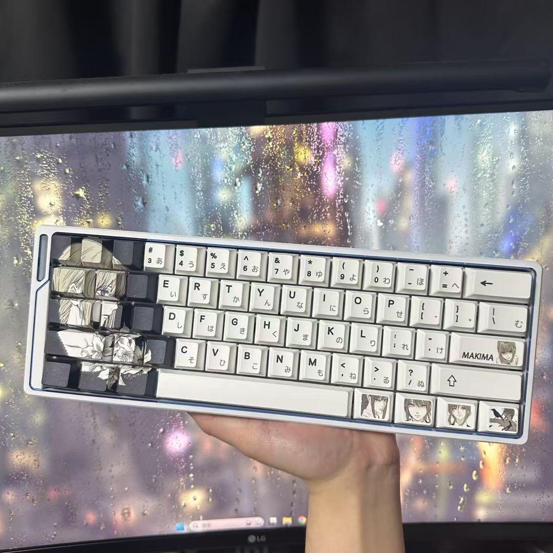 Wooting60 キーボード（JIS配列）｜マキマ花柄キーキャップ