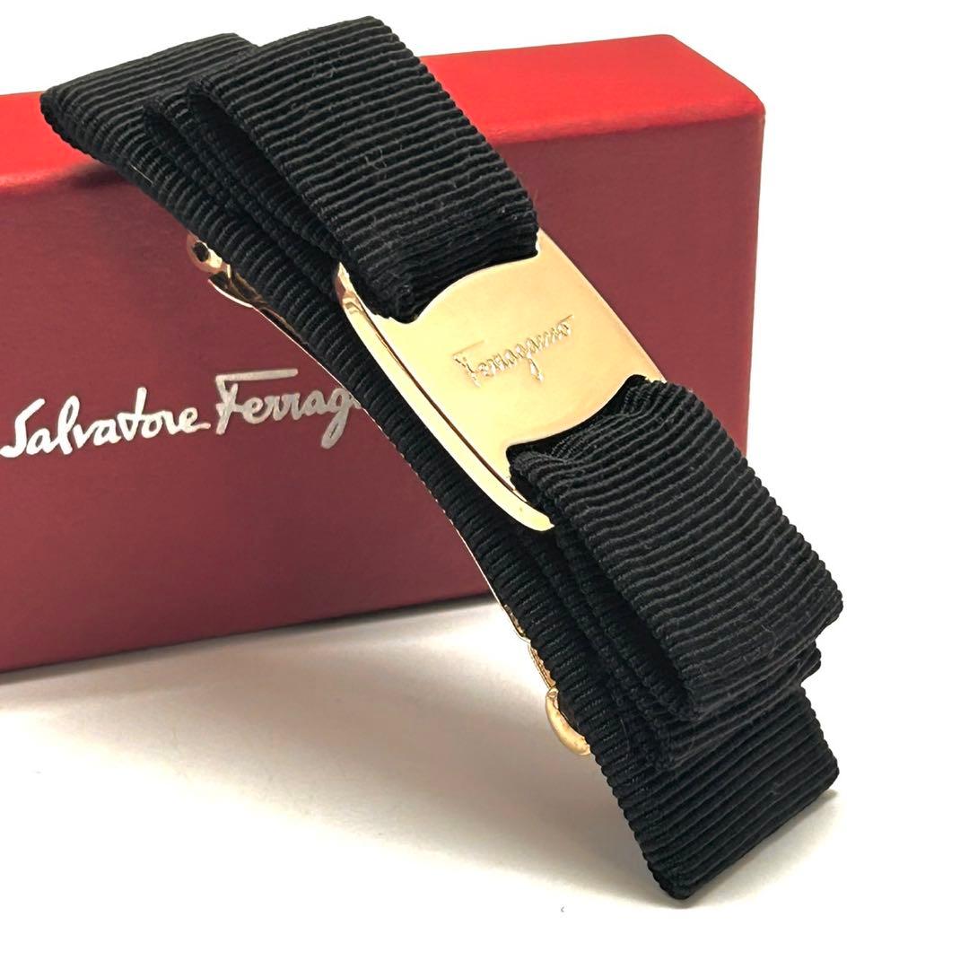サルヴァトーレフェラガモ バレッタ ヘアアクセサリー ヘアピン ヴァラ リボン