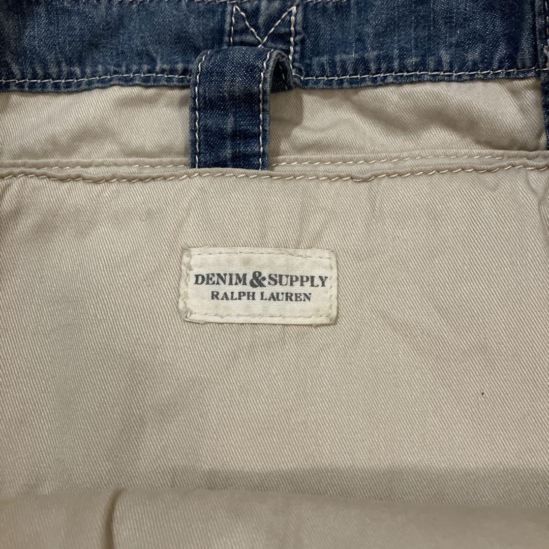 デニム＆サプライ ラルフローレン トート ネイティブ刺繍 ダメージ加工