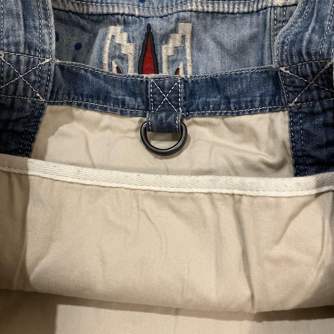 デニム＆サプライ ラルフローレン トート ネイティブ刺繍 ダメージ加工