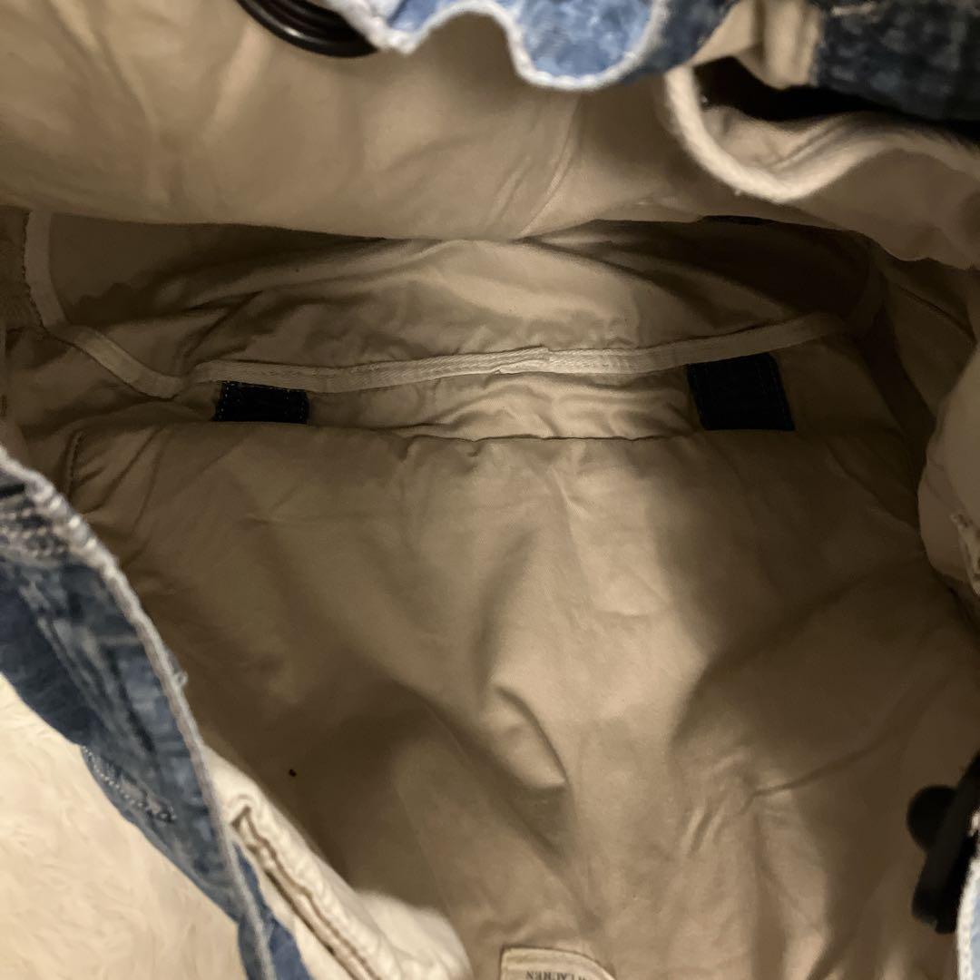 デニム＆サプライ ラルフローレン トート ネイティブ刺繍 ダメージ加工