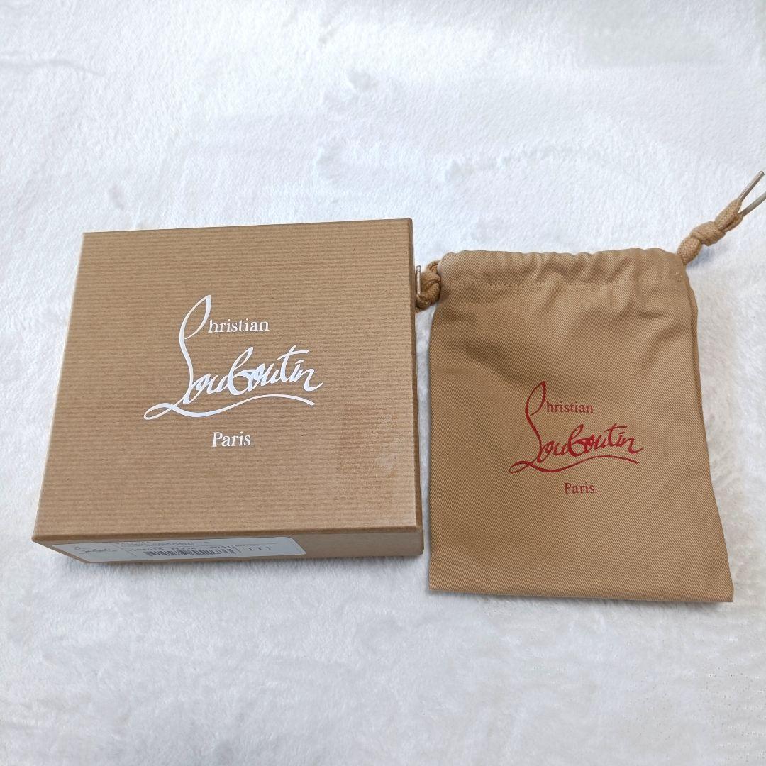 極美品♪クリスチャンルブタン 二つ折り財布 パロマ ミニウォレット 黒 赤 箱付