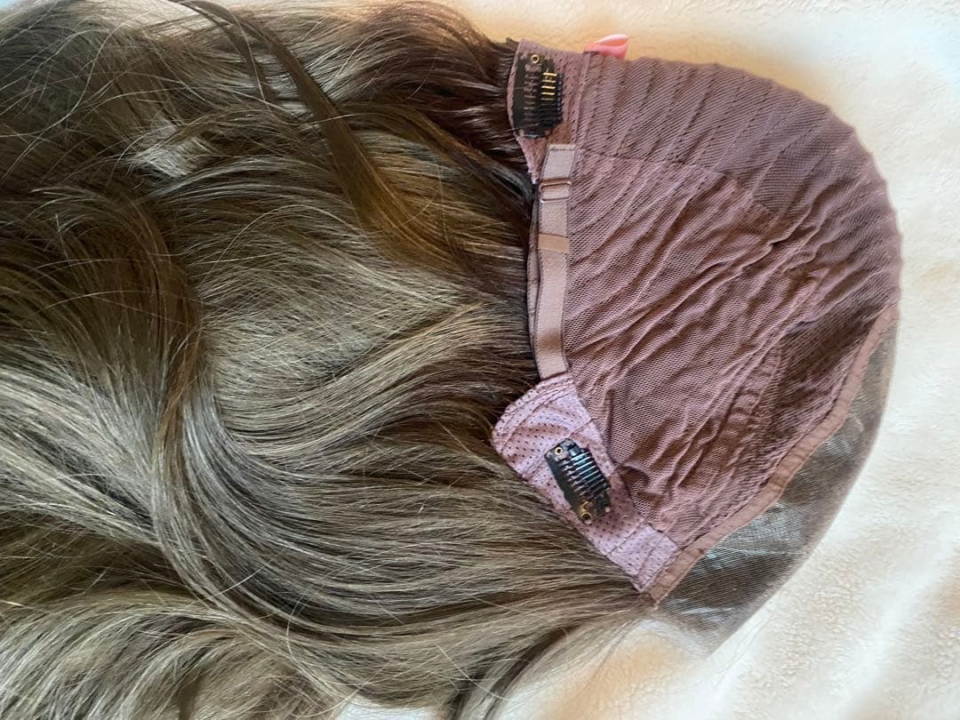 【即日発送】ピンクエイジ　総手植え フルウィッグ レイヤードルーズCカールパーマ