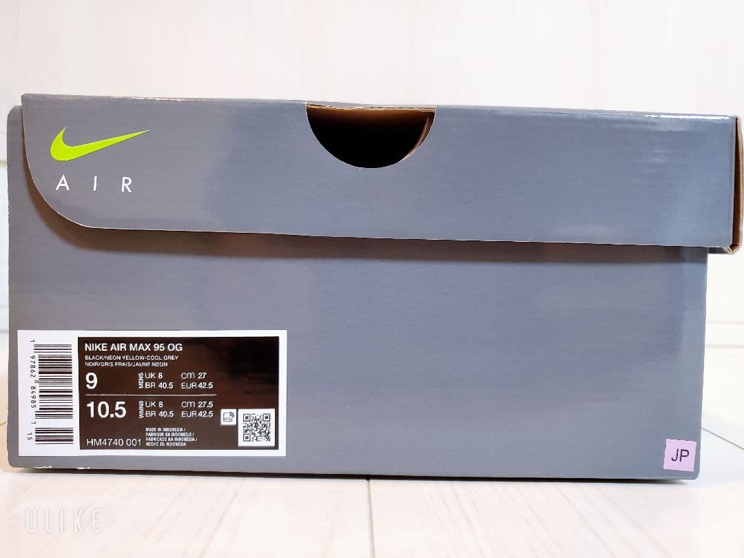 か*う様 AIR MAX 95 OG Neon Yellow 2025 27.0