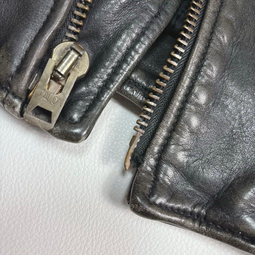 vanson ダブルライダースジャケット キルティング 黒色 Sサイズ 本革