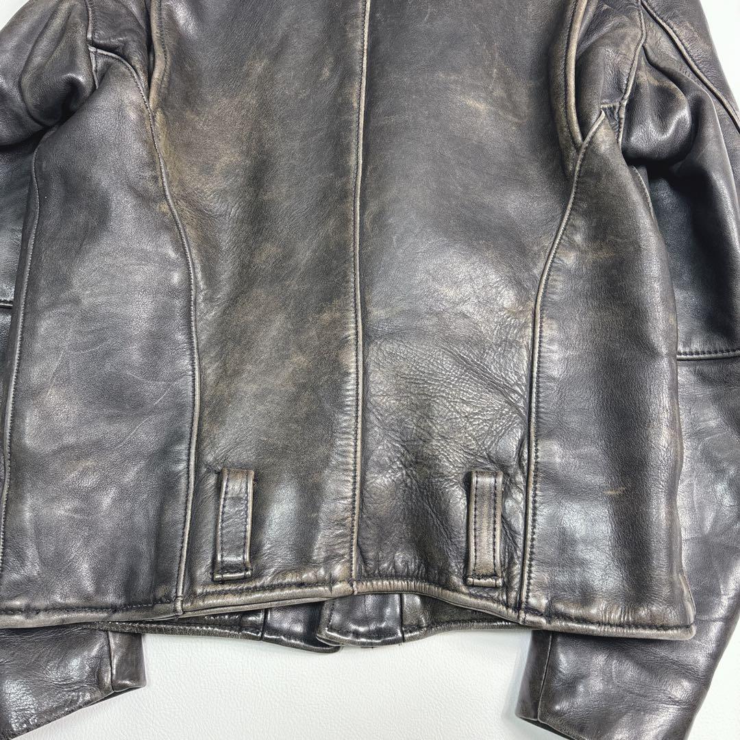 vanson ダブルライダースジャケット キルティング 黒色 Sサイズ 本革