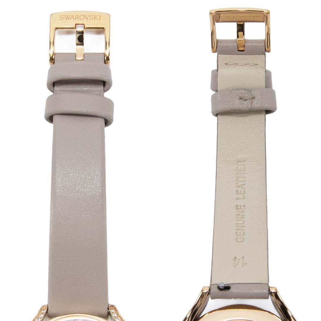 スワロフスキー 腕時計 レディース クリスタルラインオーラ 白 ビジュー ロゴ