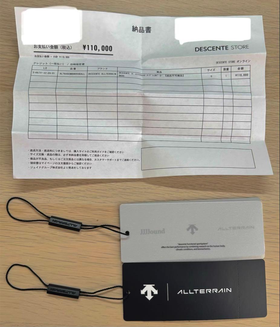 【美品】DESCENTE × JJJJound ハードシェルパーカー