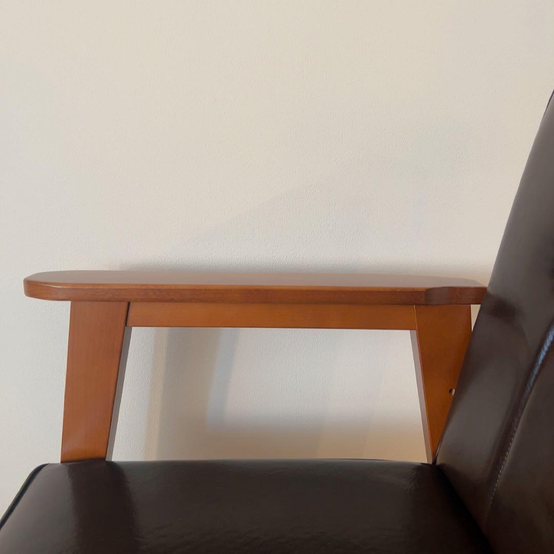 1人掛けソファ　片肘　ミルキーコーク