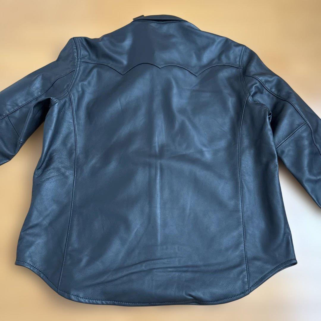 本革 レザー ウエスタン シャツ ジャケット キムタク着用似