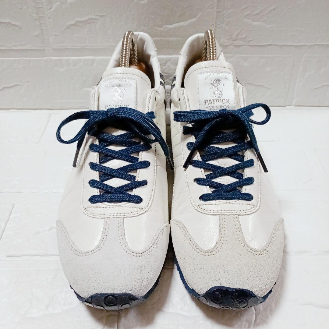 PATRICK アイリス IRIS レザー 白×紺 26.5cm ✨️良品✨️