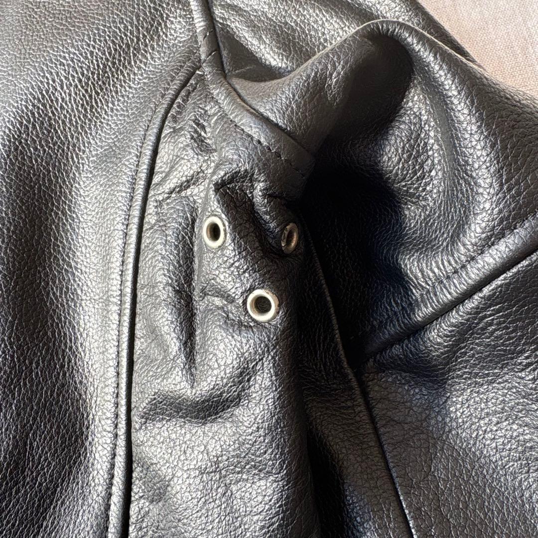 FREEDOM フリーダム バッファローレザー 襟付き シングルライダース 40