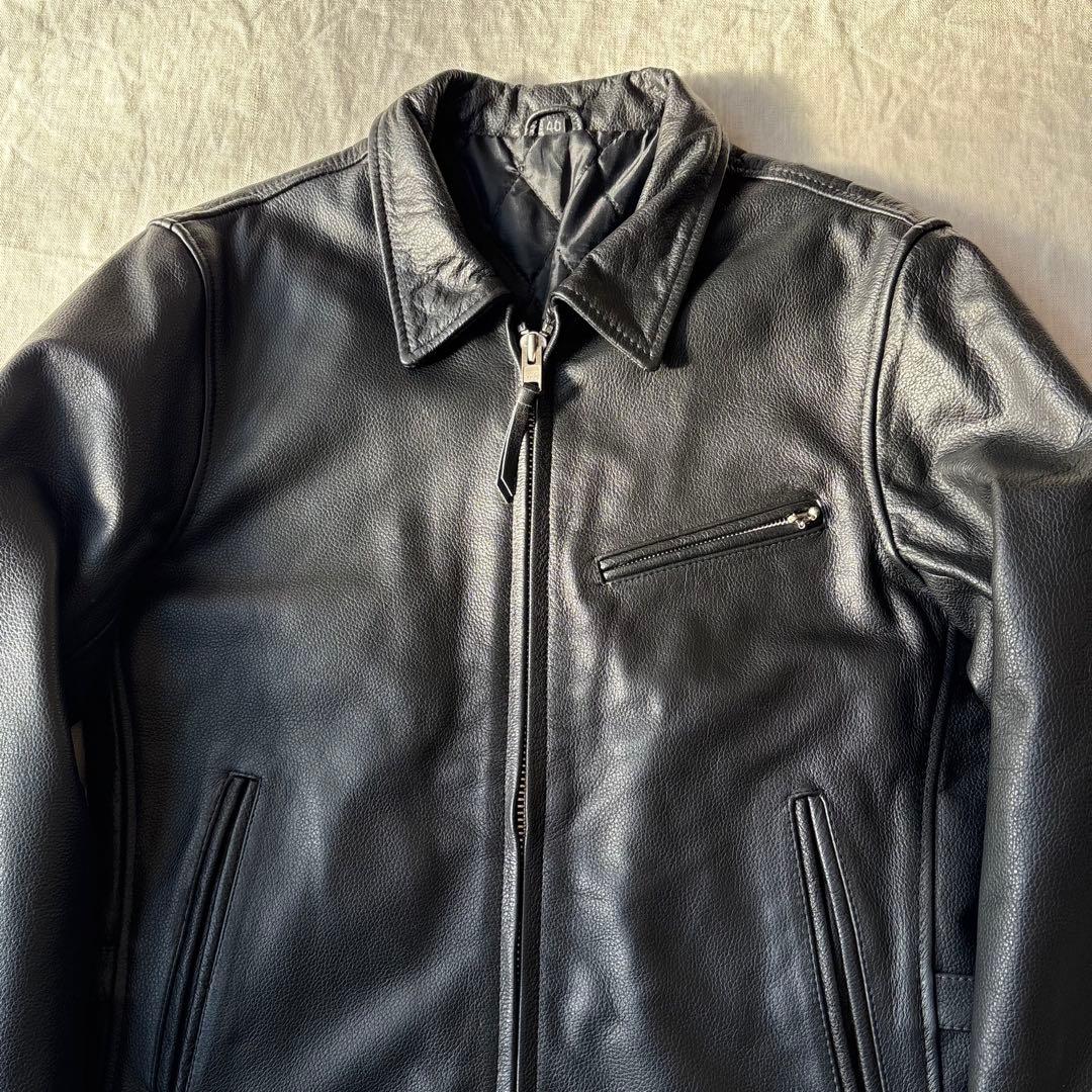 FREEDOM フリーダム バッファローレザー 襟付き シングルライダース 40