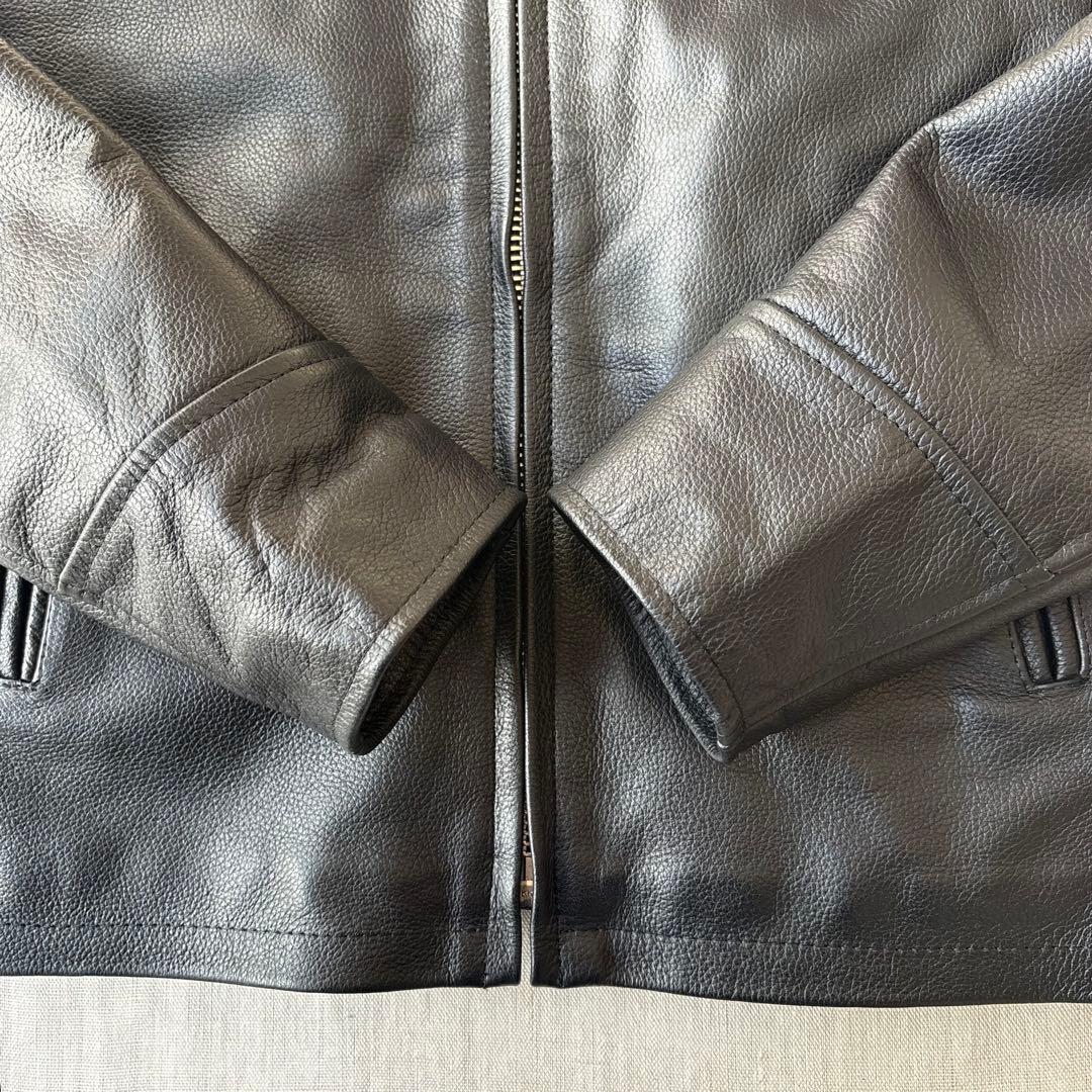 FREEDOM フリーダム バッファローレザー 襟付き シングルライダース 40