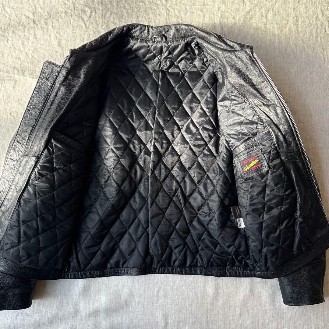 FREEDOM フリーダム バッファローレザー 襟付き シングルライダース 40