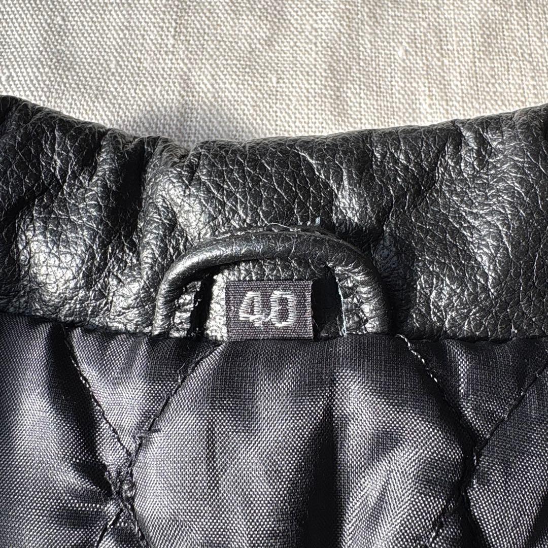 FREEDOM フリーダム バッファローレザー 襟付き シングルライダース 40